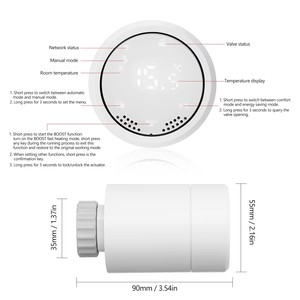 Thermostat intelligent à écran tactile HY367 pour la maison, thermostat de <span class=keywords><strong>radiateur</strong></span> intelligent numérique Zigbee, contrôle de la température, chauffage domestique - Product Image 2