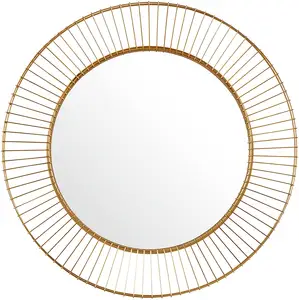 Specchio da parete moderno in metallo con cerchio rotondo in ferro