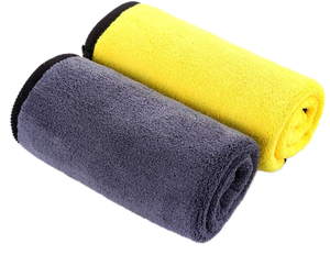 Customized Quick-Dry Microfiber Car Wash Towel Soft Dual Sides Woven Square Multi-Color Plush for Home Use - Product Image 1
