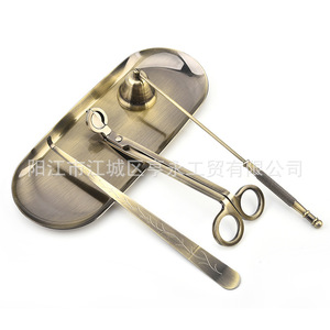 Ensemble d'outils pour bougies, coupe-mèche, crochet d'extinction, acier inoxydable brossé bronze, facile à utiliser pour l'entretien des bougies - Product Image 2