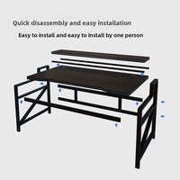 Bureau d'ordinateur en fibre de carbone avec Tech Sense: Table de jeu de bureau, bureau d'étude à domicile, poste de travail