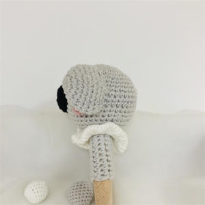 Jungle animaux en peluche nouveau-né fait à la main écologique bébé Rassel Crochet jouet à mâcher anneau de dentition hochet Koala cadeaux pour les nouvelles mamans - Product Image 4