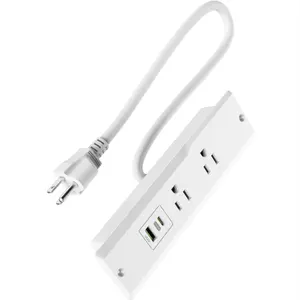 American standard furniture power strip recessed power strip socket With 2 USB Ports 2 AC outlets 1 internet access