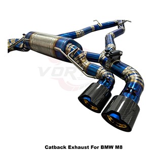 Sistemas de Escape con Válvulas Vortex Direct Fit en Titanio Azul Quemado para BMW M8 F91 F92 F93 4.4T V8, Proveedores Mayoristas de Alto Rendimiento - Product Image 4