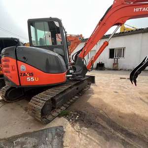 Mini-excavatrice Hitachi ZX55U/ZX50 d'occasion, modèle 2020, 5,25 tonnes, excellent état, avec moteur, boîte de vitesses et pompe - Product Image 6