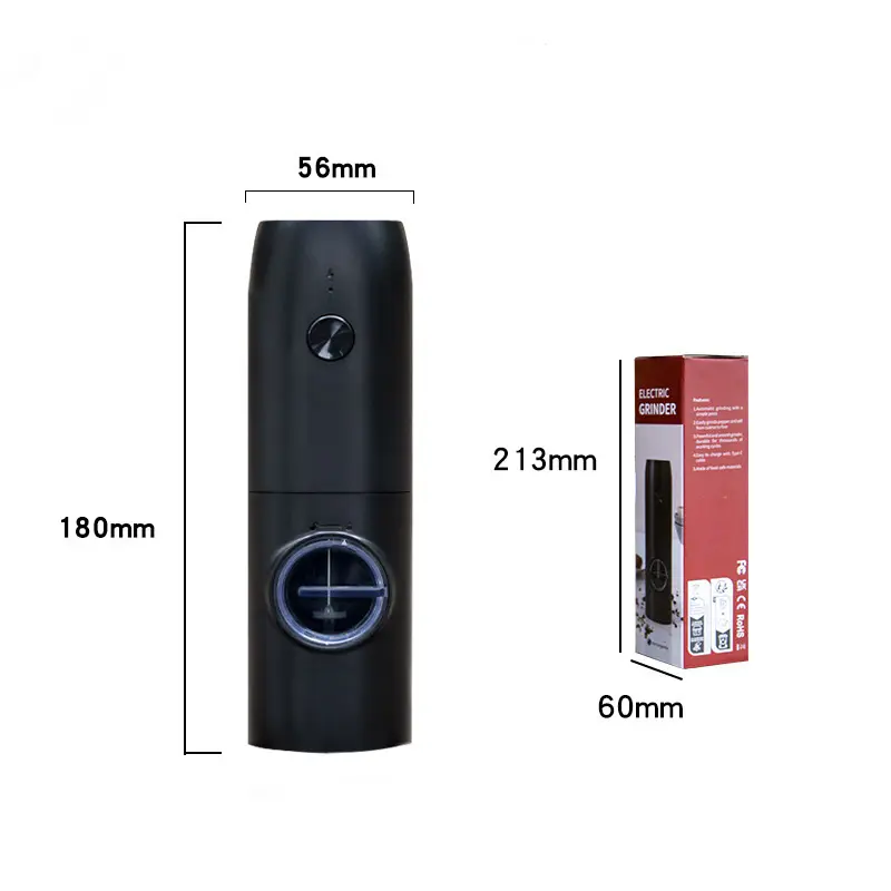 Good Quality Electric Pepper and Salt Mill Grinder Kitchen Cooking Tools Electric Rechargeable Spice Grinding Machine