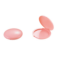 Boîtier rond en plastique ABS recyclé écologique vide pour poudre compacte pressée, avec logo personnalisé, pour blush et autres cosmétiques