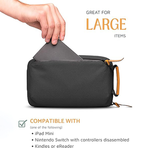 <b>Tech</b> <b>Bag</b> Organizer - Small Electronics Organizer Pouch for Travel - Premium Travel Case with Leather Accents - Product Image 2