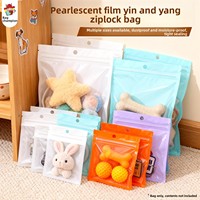 Sacs refermables en plastique OPP/CPP colorés avec fermeture éclair, face transparente mate et trou de suspension pour emballage de boucles d'oreilles
