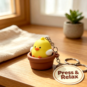 Porte-clés anti-stress créatif en forme de petit animal 3D à pression, jouet de décompression, pendentif décoratif - Product Image 2