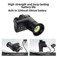 Caméra de vision nocturne tactique numérique montée sur la tête, vidéo nocturne 4K HD, télescope monoculaire infrarouge extérieur, portée effective de 400 m