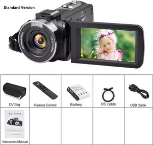 Caméra vidéo 8K 96MP de <span class=keywords><strong>bonne</strong></span> <span class=keywords><strong>qualité</strong></span> avec zoom 18X, anti-vibration, WiFi, idéale pour les vlogueurs, les photographes et les débutants, comme cadeau de Noël - Product Image 5