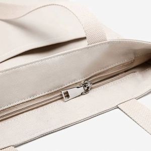 DLBZ Wholesale Stylish Eco Friendly Multi Pockets Custom Canvas <b>Tote</b> <b>Shopping</b> <b>Bag</b> with Zipper Rope Handle Recycle - Product Image 6