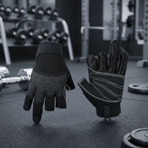 Half-Finger Sports <b>Gloves</b> <b>with</b> Hand <b>Grips</b> and Compression for Beach Use and Arthritis Support - Product Image 2
