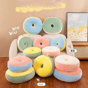 Nouveau coussin de chaise de bureau doux PP coton macaron beignet jouet en peluche innovant oreiller en peluche coloré - Product Image 4