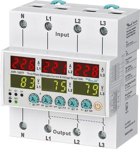 Samwha-dsp 80A 3 Fase Din Rail Automático Ajustable Sobre y Bajo Voltaje Relé Protector - Product Image 1