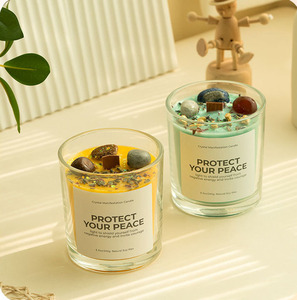 Vela Aromática de Cera de Soja con Cristales y Gema, con Mecha de Madera, para Regalo en el Hogar, Pedidos Mixtos, Marca Privada y Aromas Personalizados OEM/ODM - Product Image 6