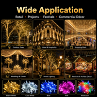 Guirlandes lumineuses décoratives de 200 mètres, éclairage blanc chaud pour la maison et les centres événementiels, décoration Diwali