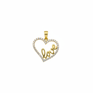 14K <b>Solid</b> <b>Gold</b> <b>Pendant</b> Necklace for Women Heart Charm Fine Jewelry with <b>Gold</b> Plating Made in Turkey - Product Image 2