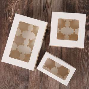 Caja Transparente para Cupcakes con Bandeja Desmontable para 2/4/6/12 Cupcakes, Opción de Grabado, Materiales Reciclados para Fiestas y Navidad - Product Image 2