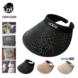 Casquettes de soleil personnalisées brodées à imprimé léopard, à large bord, réglables, pour femmes, pour le sport, le golf, la plage et les voyages - Product Image 1