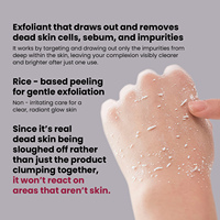 Ampoule exfoliante au riz noir et blanc à étiquette privée personnalisée, sérum facial exfoliant au riz doux