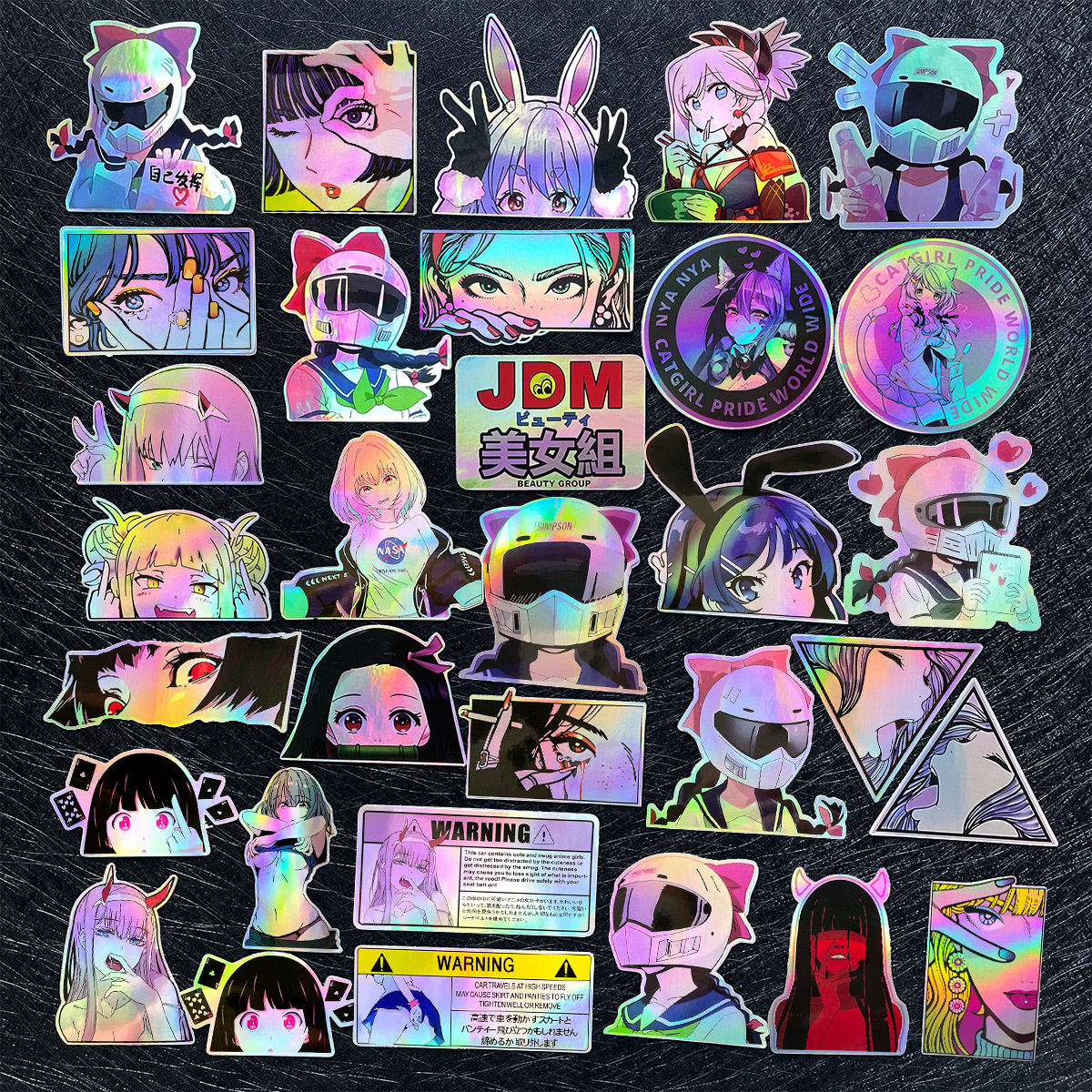 32 hojas de stickers 2D de belleza, edición láser.