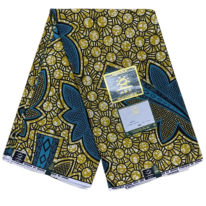 Tessuto colorato 100% cotone 45/46 pollici africano Ankara wax print