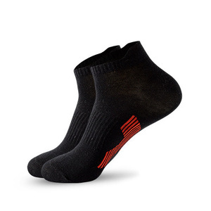 Chaussettes de sport pour la course à pied, chaussettes bateau <span class=keywords><strong>anti</strong></span>-friction en coton, absorbant la transpiration du talon - Product Image 2