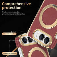 Étui de protection pour iPhone 18 Duo Fold, plaqué or, 360° °   Support rotatif avec anneau, anti-chute, pliable, housse de protection