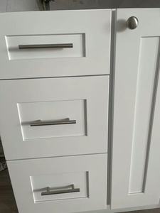 Tùy chỉnh hiện đại nhà bếp Trắng Shaker tủ gỗ rắn MDF carcase PVC cửa kết thúc Glass RTA đồ nội thất Việt Nam nhà cung cấp - Product Image 2