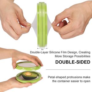 Silicone Food Storage <strong>Containers</strong> Food Savers Lemon <strong>Potatoes</strong> Keeper Silicone Storage <strong>Containers</strong> for Fruits Vegetables Meal Prep - Product Image 6