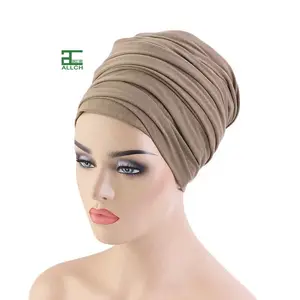 ALLCH Custom Frauen Stretch Jersey Strick Kopf wickel Head wraps Schal Lange weiche städtische Haars chal Krawatte Turban Hijabs African
