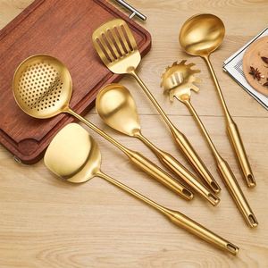 Food Grade Accessories Tools Bulk Silver Color 6 Pieces Kitchen Utensil Set Kitchenware SUS304 Stainless Steel Cooking Tool - Product Image 4