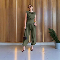 Combinaison d'été sans manches taille haute pour femme, style sarouel, pour le yoga, vente en gros, directement de l'usine