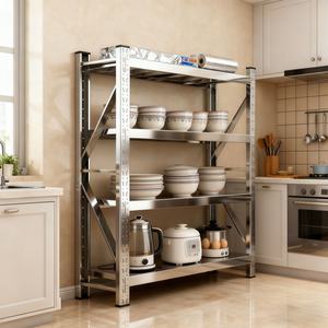 Étagères d'entrepôt Étagères en acier inoxydable imperméables et résistantes Étagères de sous-sol Étagères de rangement de garage en métal pour chambre froide - Product Image 4