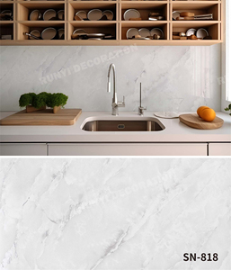 Patrón <span class=keywords><strong>de</strong></span> mármol resistente al calor y al aceite papel tapiz <span class=keywords><strong>de</strong></span> PVC impermeable Película autoadhesiva <span class=keywords><strong>para</strong></span> decoración del hogar película protectora <span class=keywords><strong>de</strong></span> mármol - Product Image 2