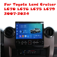 Autoradio Android 10,6 Pouces avec Navigation GPS, Carplay et Lecteur Multimédia Vidéo pour Toyota Land Cruiser LC70 LC76 LC75 LC79 2007 à 2024