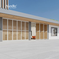 AlunoTec New Arrival Windproof Lames réglables Panneau d'écran à persiennes pliant pour porte en aluminium