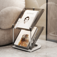 Range-chaussures incliné moderne et portable à 3 niveaux en PET transparent pour salon, hôtel et appartement