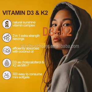 Ausreson OEM 60ml Vitamina D3 K2 Suplementos líquidos Soporte inmunológico Vitamina D3 K2 Gotas con aceite Omega 3 - Product Image 4