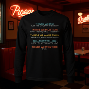 Camiseta de manga larga Retro Vintage Things We Did Didn't Want Will Won't Do - Product Image 3