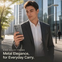 Étui de téléphone en métal sans cadre en alliage de zinc pour iPhone 18 Pro Max Samsung Galaxy S23 S24 S25 S26 Ultra OEM ODM Personnalisé Expédition rapide