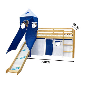 <span class=keywords><strong>Lit</strong></span> superposé en bois multifonctionnel pour enfants avec rangement, design moderne, escalier et glissière, idéal pour le <span class=keywords><strong>camping</strong></span> et comme berceau pour bébés - Product Image 5