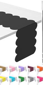 14X108 pollici usa e getta capesante da tavolo <span class=keywords><strong>in</strong></span> <span class=keywords><strong>plastica</strong></span> nera per banchetti di compleanno festa evento decorazione di qualità Premium - Product Image 6