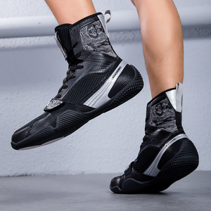 Zapatos de <span class=keywords><strong>Boxeo</strong></span>, Levantamiento de Pesas y Lucha Libre <span class=keywords><strong>para</strong></span> Hombre, Profesionales, de Caña Alta, con Colores y Logotipo Personalizados, Fabricantes al por Mayor, Ligeros - Product Image 4