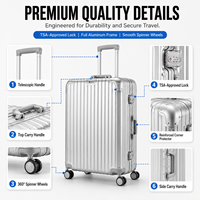 Valise de cabine professionnelle en aluminium 100 % style allemand, vente en gros d'usine, pour voyages d'affaires