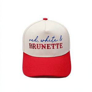 Custom Two-Tone Retro Slogan Baseball Cap with 3D Embroidery High-Quality Cotton Sport Cap for Wholesale - Product Image 3