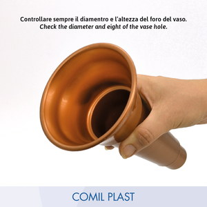 Remplacement de Vase en plastique de qualité supérieure pour anneau en Bronze Niche mausolée crypte moulé par injection couleur cuivre hauteur 7.5 pouces - Product Image 5