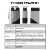 Escáner OBD2 de Sistema Completo MAXOBD PRO Bluetooth 5.2 Original de Fábrica KONNWEI con Reinicio de Aceite y Aplicación Gratuita para Android IOS